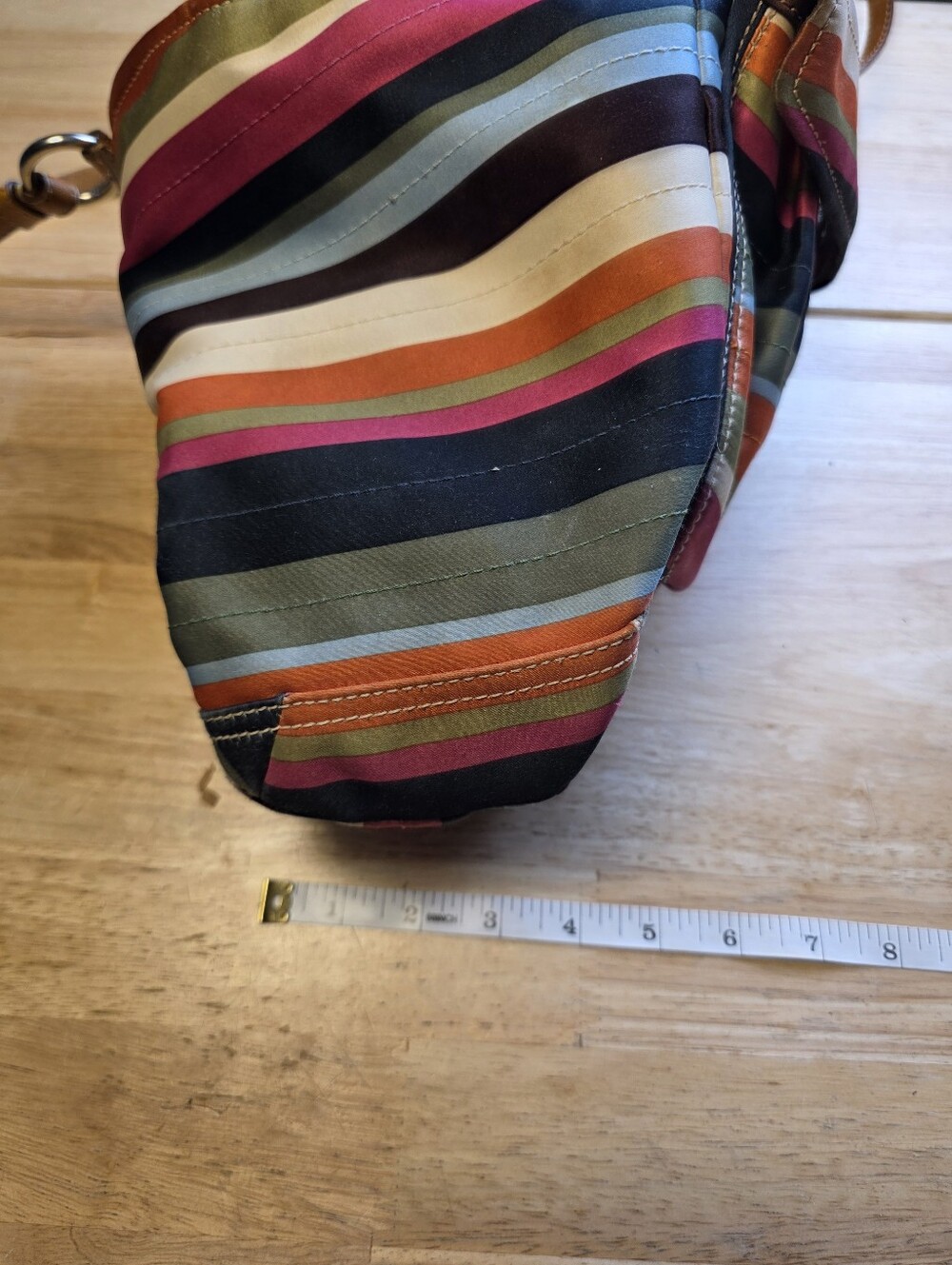 Vintage Coach Legacy Striped Shoulder Bag Purse 11 x 14 x 5 - Picture 13 of 13